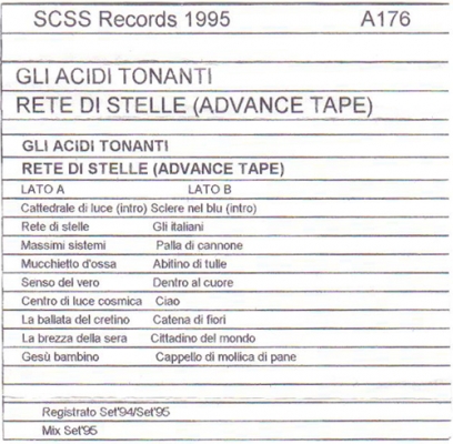 a176 gli acidi tonanti: rete di stelle advance tape 1995